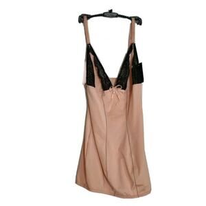 * Kardashian Kollection Women's Pink Black Lace Allure Slip NWT Large